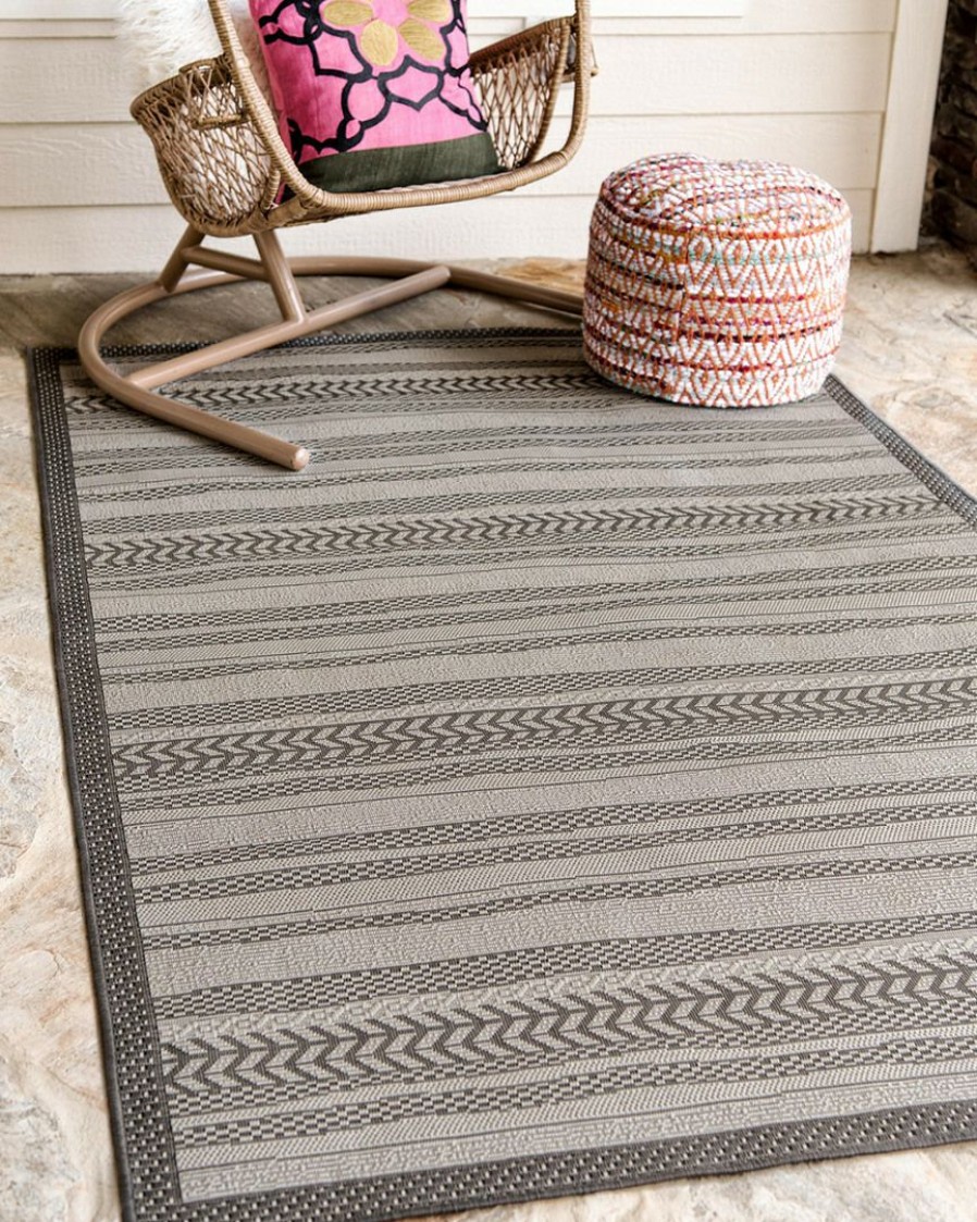 Area Rugs & Runners * | Unique Loom Lines Indoor/Outdoor Rug Home Area Rugs & Runners