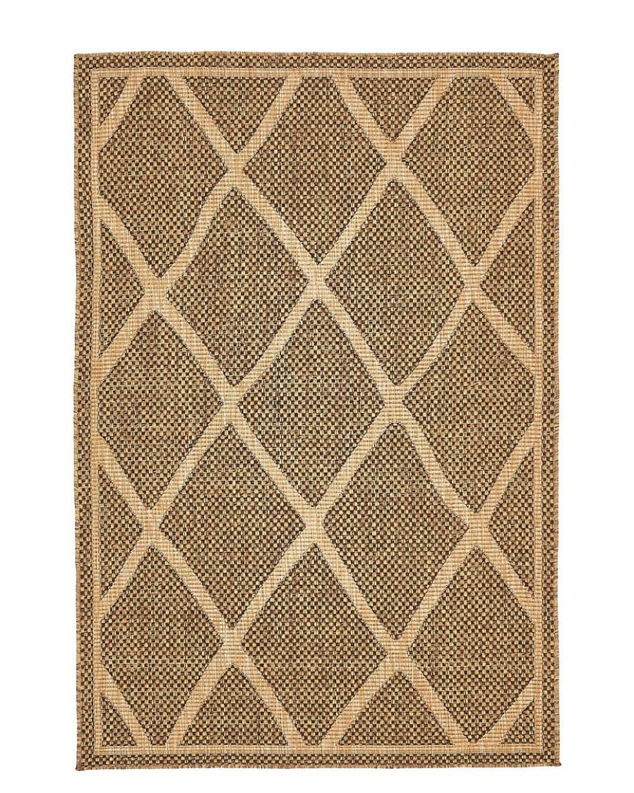 Area Rugs & Runners * | Unique Loom Diamonds Machine-Made Indoor/Outdoor Rug Home Area Rugs & Runners