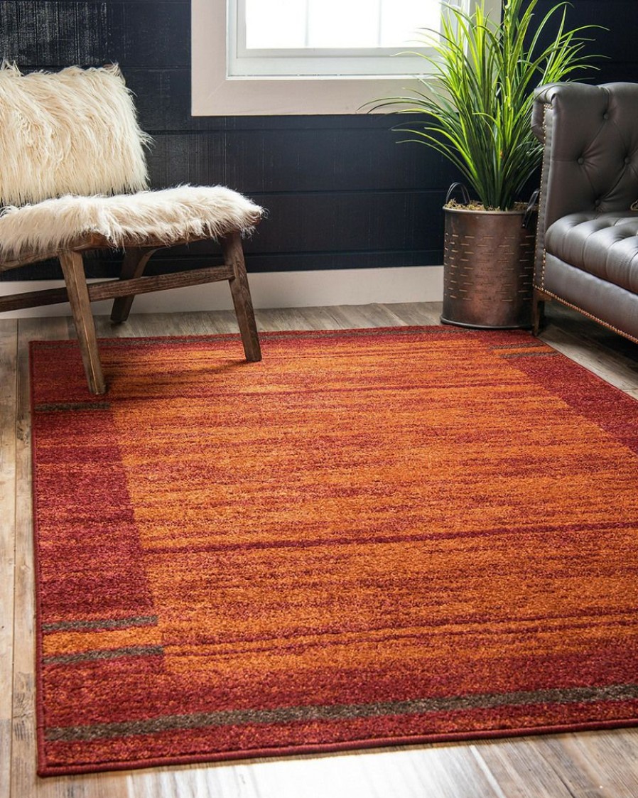 Area Rugs & Runners * | Unique Loom Foilage Machine-Made Rug Home Area Rugs & Runners