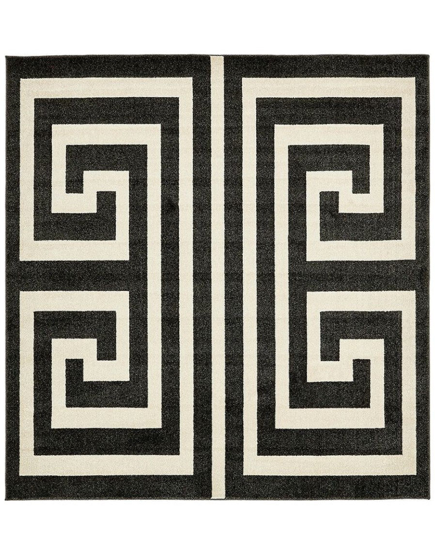 Area Rugs & Runners * | Unique Loom Greek Key Machine-Made Rug Home Area Rugs & Runners