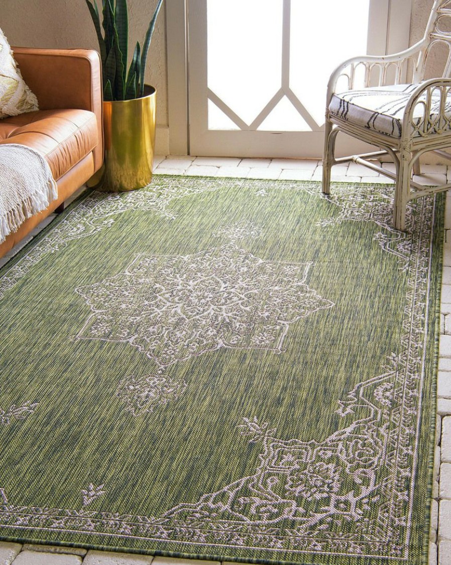 Area Rugs & Runners * | Unique Loom Antique Machine-Made Indoor/Outdoor Rug Home Area Rugs & Runners