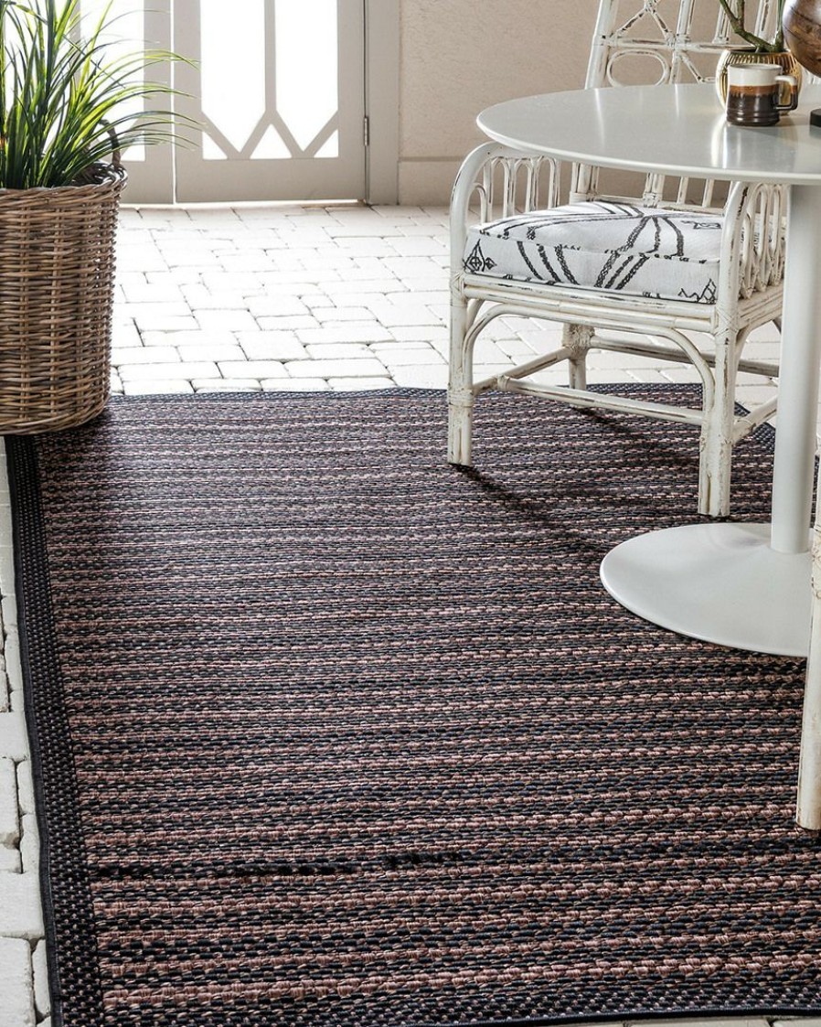 Area Rugs & Runners * | Unique Loom Checkered Machine-Made Indoor/Outdoor Rug Home Area Rugs & Runners