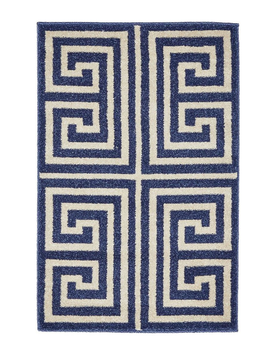 Area Rugs & Runners * | Unique Loom Greek Key Machine-Made Rug Home Area Rugs & Runners