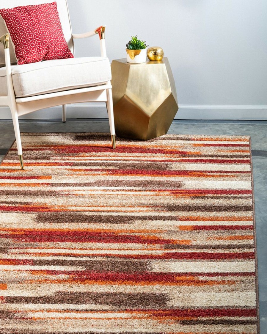 Area Rugs & Runners * | Unique Loom Wheat Machine-Made Rug Home Area Rugs & Runners