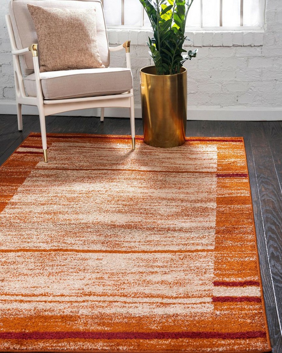 Area Rugs & Runners * | Unique Loom Foilage Machine-Made Rug Home Area Rugs & Runners