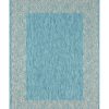 Area Rugs & Runners * | Unique Loom Floral Border Machine-Made Indoor/Outdoor Rug Home Area Rugs & Runners