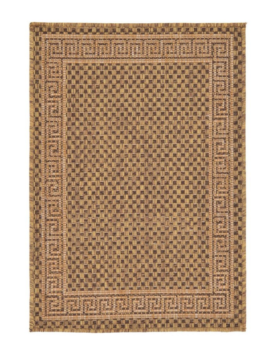 Area Rugs & Runners * | Unique Loom Greek Key Machine-Made Indoor/Outdoor Rug Home Area Rugs & Runners